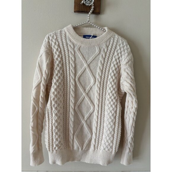 Aelfric Eden Womens Size Small Cream Cable-Knit Sweater - Picture 1 of 4